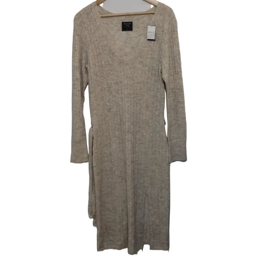 Womens Abercrombie & Fitch Tunic Dress Heathered Knit Long Sleeve Size Large L